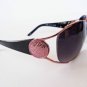New Style Women's Sunglasses and Shades With Copper Metal Frame and Black Lens