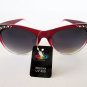 Women's Cat Eye Sunglasses With Burgundy or Red Frames and Rhinestones