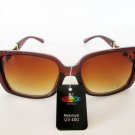 Designer Style High Fashion Black & Brown Women Sunglasses, Plastic Metal Frames