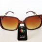 Designer Style High Fashion Black & Brown Women Sunglasses, Plastic Metal Frames