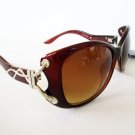 Women's Cat Eye Sunglasses with Brown and Black Lens, Burgundy and Blue Frames