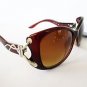 Women's Cat Eye Sunglasses with Brown and Black Lens, Burgundy and Blue Frames