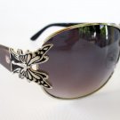 Women's Sunglasses and Eyewear With Butterfly Style and Black and Brown Lens