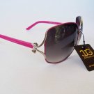 Semi Oval Round Women's Sunglasses With Black, Blue, Pink and Tortoise Frame