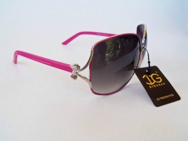 Semi Oval Round Women's Sunglasses With Black, Blue, Pink and Tortoise Frame