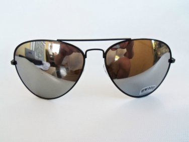 Lightweight Aviator With Black Frame and Mirror Lens Men's Sunglasses, Glasses
