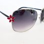 High Fashion Black Women's Sunglasses and Shades With Red Flower Style
