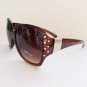 New Style Fashion Women's Sunglasses With Rhinestones and Brown Oval Lens