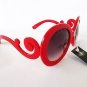 New Designer Style High Fashion Oversize Round Sunglasses with Swirl Frame