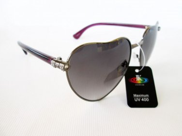 Top Seller Designer Style Heart Shaped Women Sunglasses With Rhinestones