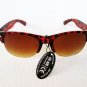 Women's Tortoise Aviator Oval Women's Sunglasses With Brown Frames and Lens