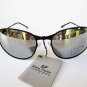 New Men's Aviator Sunglasses and Shades with Mirror Lens and Black Metal Frame