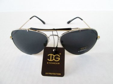 Good and Cheap Men's Aviator or Unisex Sunglasses with Black Lens & Metal Frame