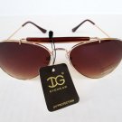 Cheap But Good and Sturdy Brown Sunglasses For Men with Goold Metal Frames
