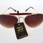 Cheap But Good and Sturdy Brown Sunglasses For Men with Goold Metal Frames