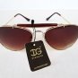 Cheap But Good and Sturdy Brown Sunglasses For Men with Goold Metal Frames