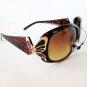 High Fashion Women's Brown Sunglasses With Buttefly Style & Tortoise Frames