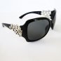 Brand New Good High Fashion Black Sunglasses With Rhinestones & Metal Frames