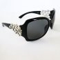 Brand New Good High Fashion Black Sunglasses With Rhinestones & Metal Frames