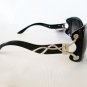 Good Black Cat Eye Sunglasses With Silver Metal Meshed Design For Fashion Women