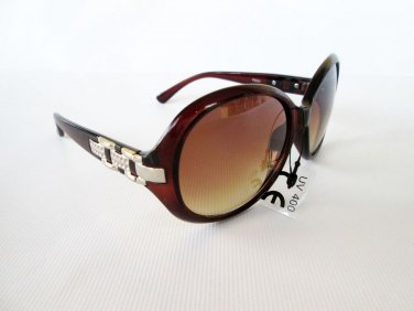 Good Cheap New Women's Sunglasses with Round Lens in Black, Brown and Burgundy.