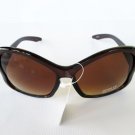 High Fashion Women's Sunglasses with Semi Square Frames with Black & Brown Lens