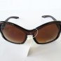 High Fashion Women's Sunglasses with Semi Square Frames with Black & Brown Lens