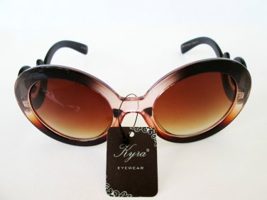 Brand New Designer Style Oval Round Sunglasses & Shades for High Fashion Women