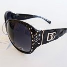 Good High Fashion Women's Sunglasses With Black Oval Lens and Rhinestones