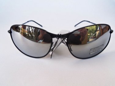 Brand New Low Cost Good Men's Sunglasses With Mirror Lens and Black Metal Frame