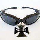 Brand New Men's Sporty Sunglasses With Black and Clear Lens and Padded Frames