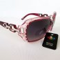 Good New Style Women's Sunglasses and Shades With Burgundy Frames & Rhinestones