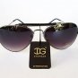 Good New Men's Aviator Unisex Sunglasses With Gun Metal, Brown and Black Lens