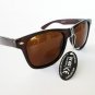 Men Sunglasses Wayfarer Style Dark Brown Frame with Brown Lens  - NEW!