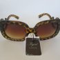 New High Fashion Tortoise Brown Women Sunglasses With Baroque Swirl Arms Shades
