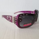 Brand New Purple Pink, Oval Shield Women's Sunglasses & Shield with Rhinestones