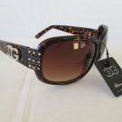 New Style Tortoise Brown With Rhinestones Women's Sunglasses & Shades #IG097D