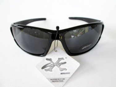 Men's Brand Name New Sporty Light Weight Black Shades & Sunglasses by XLOOP