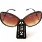 Light Weight Brand New Women's Sunglasses with Black Brown Lens & Rhinestones