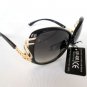 New Style Oval Women's Sunglasses With Black & Brown Lens & Rhinestones #6893