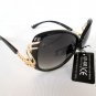 New Style Oval Women's Sunglasses With Black & Brown Lens & Rhinestones #6893