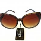 New Arrival Big Lens Women's Sunglasses With Black & Brown Lens & Rhinestones