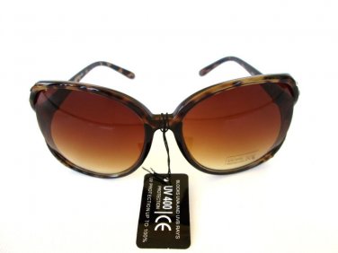 New Arrival Big Lens Women's Sunglasses With Black & Brown Lens & Rhinestones