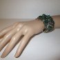 Brand New Style High Fashion Green Bangle Bracelet With Blue Rhinestones
