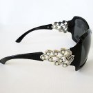 Attractive Brand New Style Womens Sunglasses With Black Smoke Lens & Rhinestones