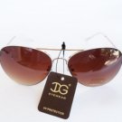 Top seller brand new women's aviator sunglasses with smoke black & brown lens