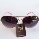 Popular style women's aviator sunglasses with black, white, blue and pink frames