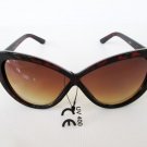 Popular Retro Cat Eye Women's Sunglasses with Black and Brown Lens