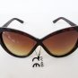 Popular Retro Cat Eye Women's Sunglasses with Black and Brown Lens