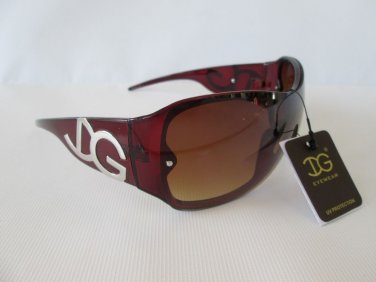 Light Weight Popular Style New Shield Women's Sunglasses with Black, Brown Lens